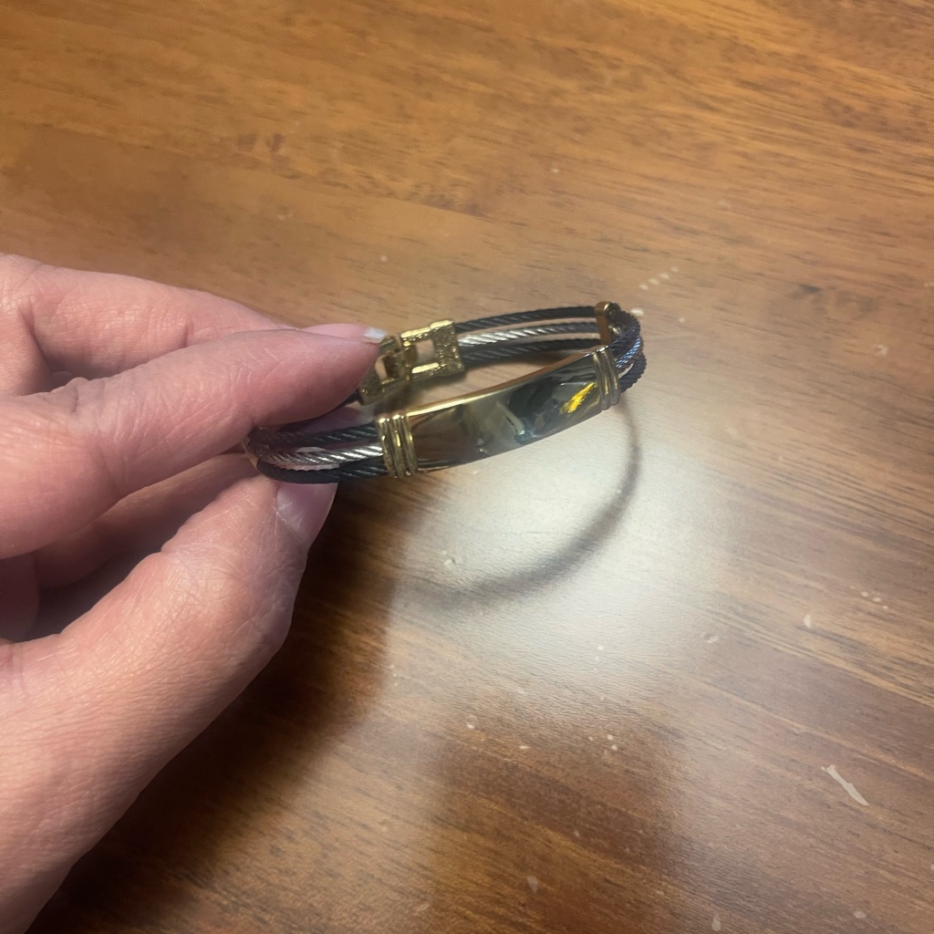Gold And Silver Cable Bracelet